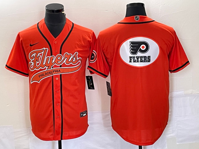 Men Philadelphia Flyers adidas  orange blank NHL  jerseys style 4->denver nuggets->NBA Jersey